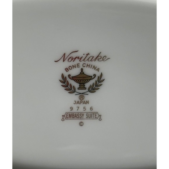 Noritake Embassy Suite Bone China Oval Dish with Gold Trim and Floral Pattern - Picture 8 of 8